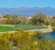 Water comes into play on the par-3 14th at the SunRidge Canyon golf course in Fountain Hills, Arizona.