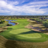 Aerial view of the 5th green from Dove Valley Ranch Golf Club.